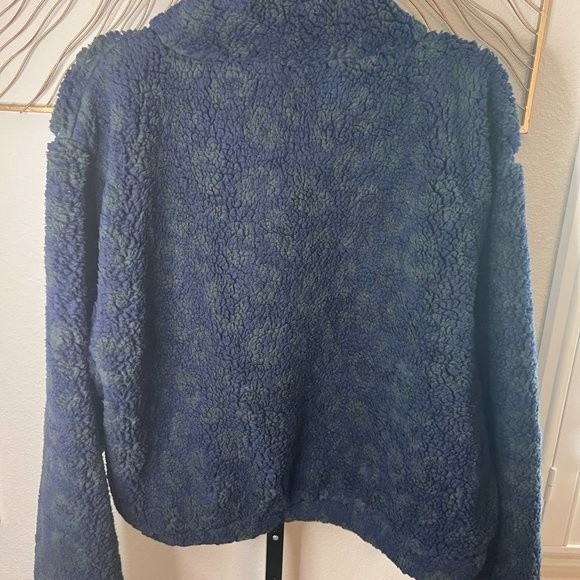 NWT! Aqua Athletic Leopard Print Sherpa Fleece Jacket  XL - Picture 2 of 5